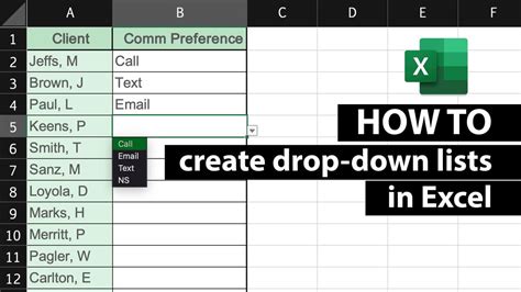 excel drop down list rules