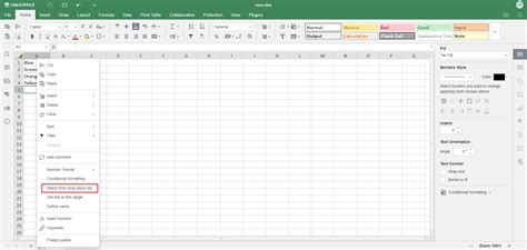 excel drop down menu autocomplete