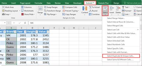 excel dropdown list from table column