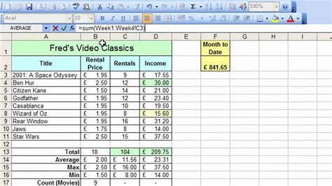 excel examples for practice