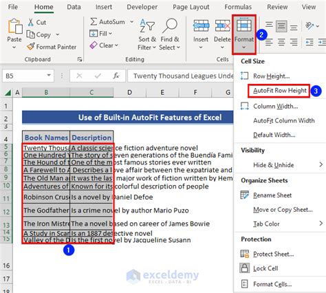 excel expand rows to fit text