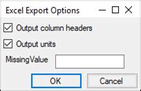 excel export options
