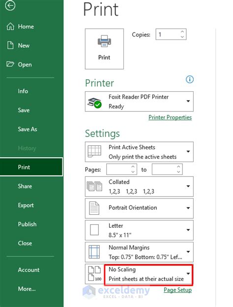 excel export to pdf cutting off