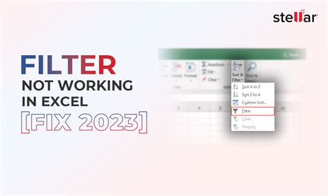 excel file filter not working