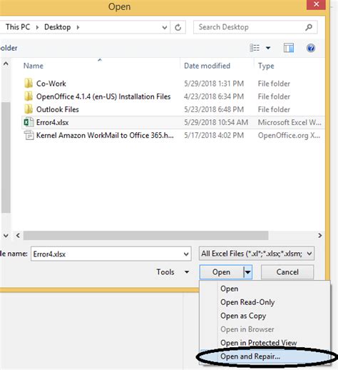 excel file format or file extension is not valid windows 10