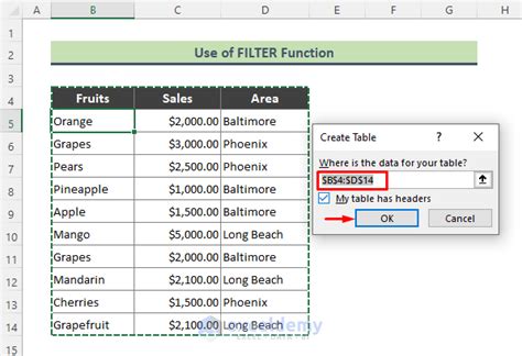 excel filter function data validation list