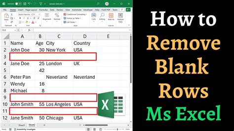 excel filter remove blank rows
