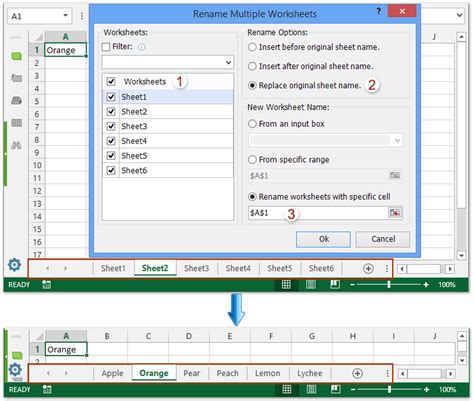 excel find sheet name based on cell value