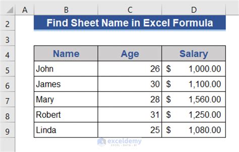 excel find worksheet name