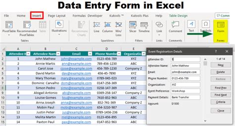 excel form meaning