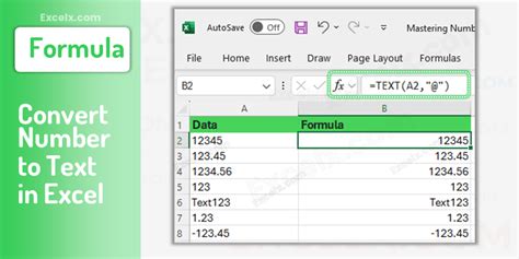 excel formula change to text