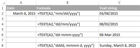 excel formula convert date to text string