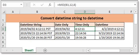 excel formula convert string to datetime
