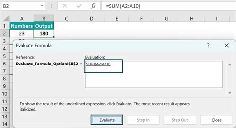 excel formula evaluate shortcut