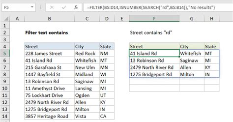 excel formula filter text contains