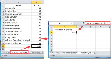excel formula get value from another sheet