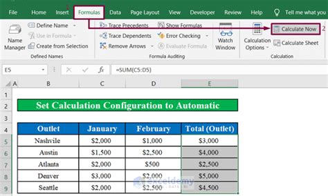 excel formula not showing result in cell