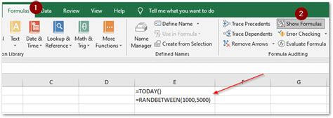 excel formula not working in table