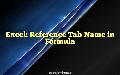 excel formula reference tab name in cell