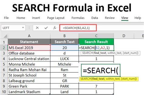 excel formula search for text in range