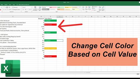 excel formula to change color of cell based on date