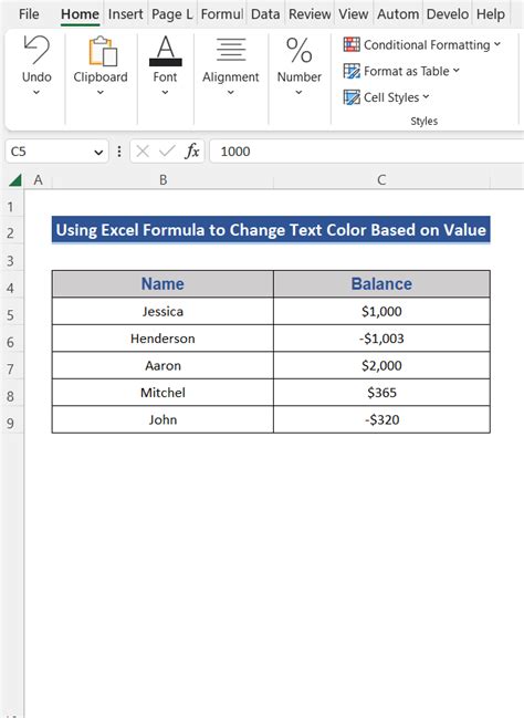 excel formula to change text based on value