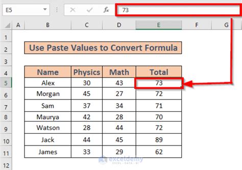 excel formula to convert formula to value automatically