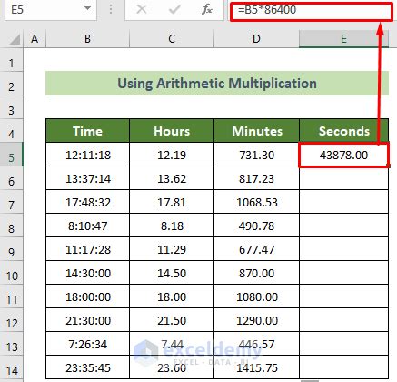 excel formula to convert time to decimal