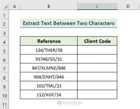 excel formula to find text between two characters