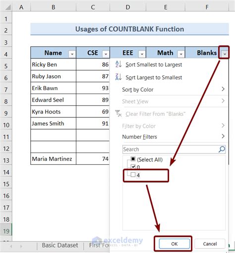 excel formula to hide blank rows
