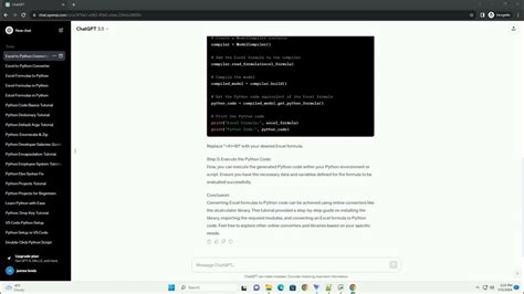 excel formula to python converter online