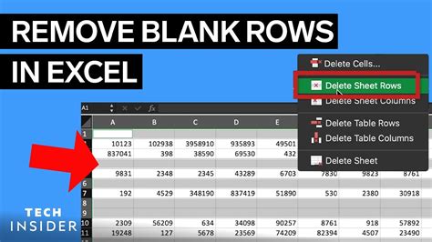 excel formula to remove blank rows from list
