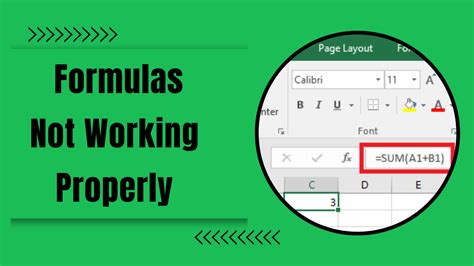 excel formulas not working in sharepoint