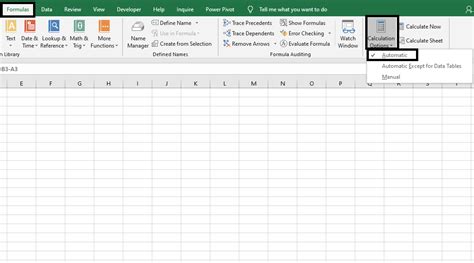 excel formulas not working on mac