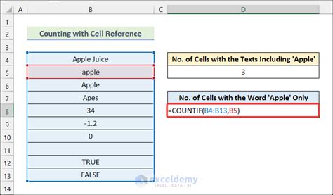 excel function to count cells with same text