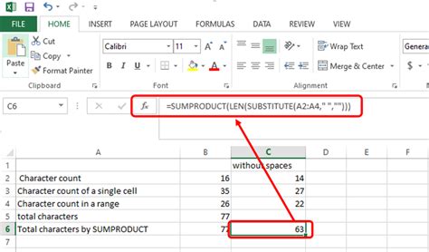 excel function to count specific characters in a cell