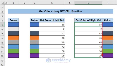 excel get cell color index