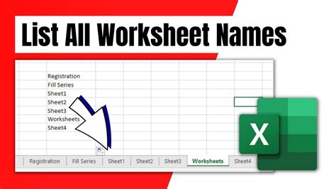 excel get list of worksheet names