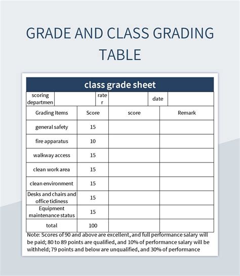 excel grading sheet example