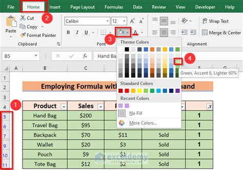 excel green accent 6 color code