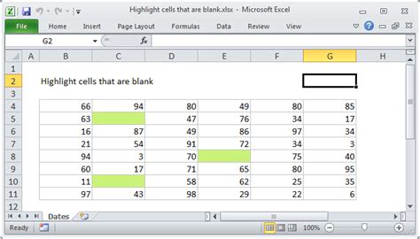 excel highlight cell date range