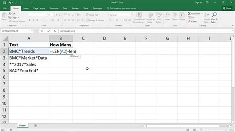 excel how many characters in a cell formula