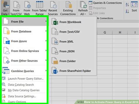 excel how to activate power query