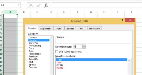 excel how to change default number format