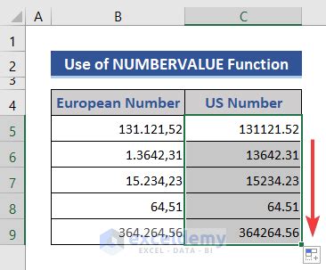excel how to convert european number format