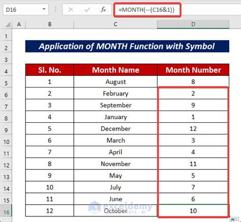 excel how to convert month number to text