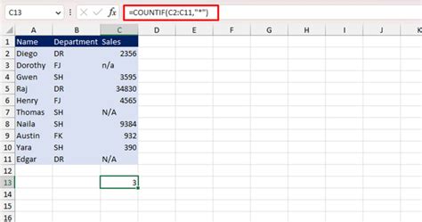 excel how to count cells with same text