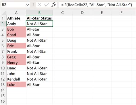 excel if cell is color then return value