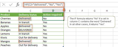 excel if function examples for text values