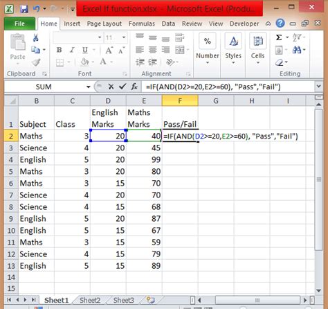 excel if function multiple conditions range